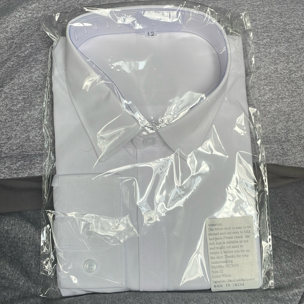 Boys White Button Down Shirt